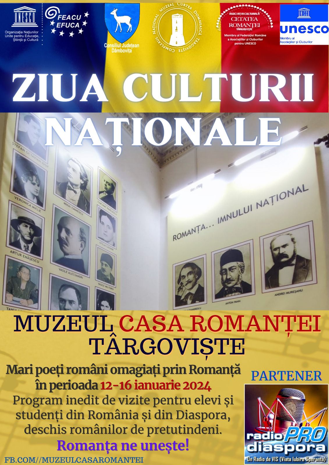 Programul Național „Tinerețea Romanței”, lansat cu ocazia Zilei Culturii Naționale