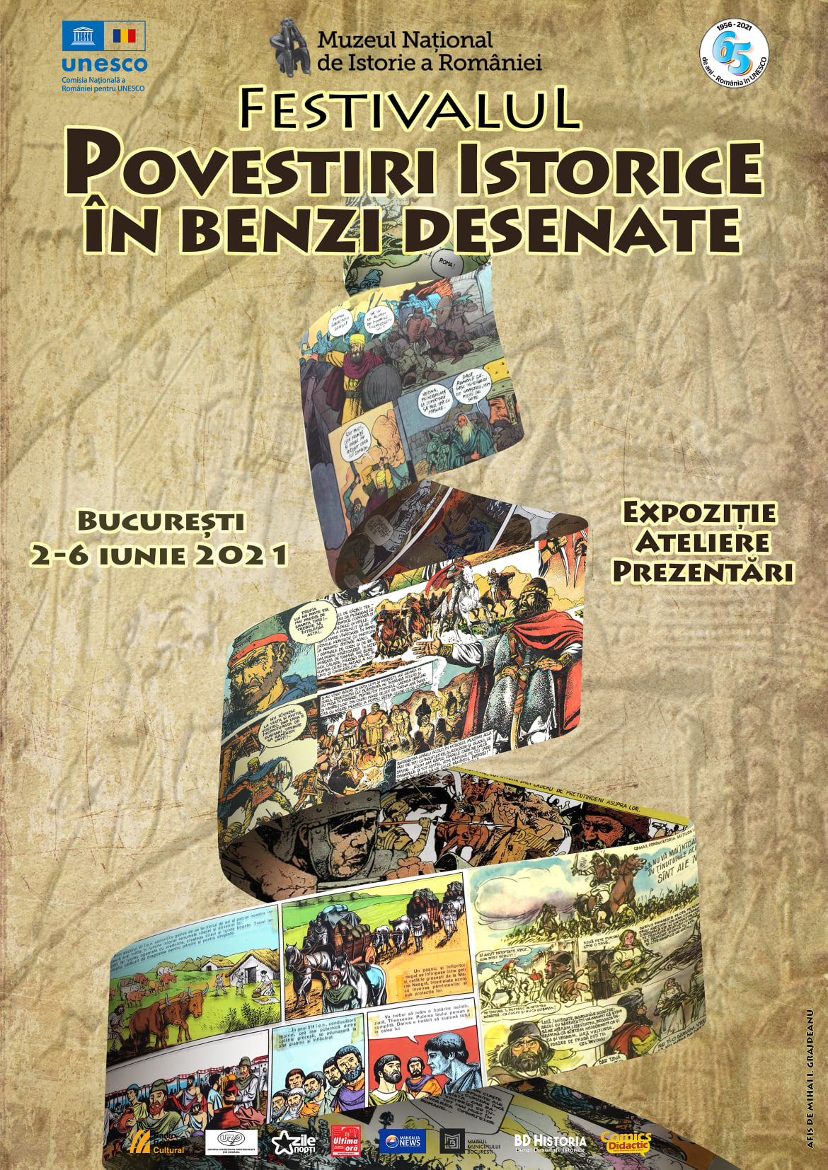 Festivalul ”Povestiri istorice în Benzi Desenate” - un regal al benzilor desenate românești cu subiect istoric – la MNIR