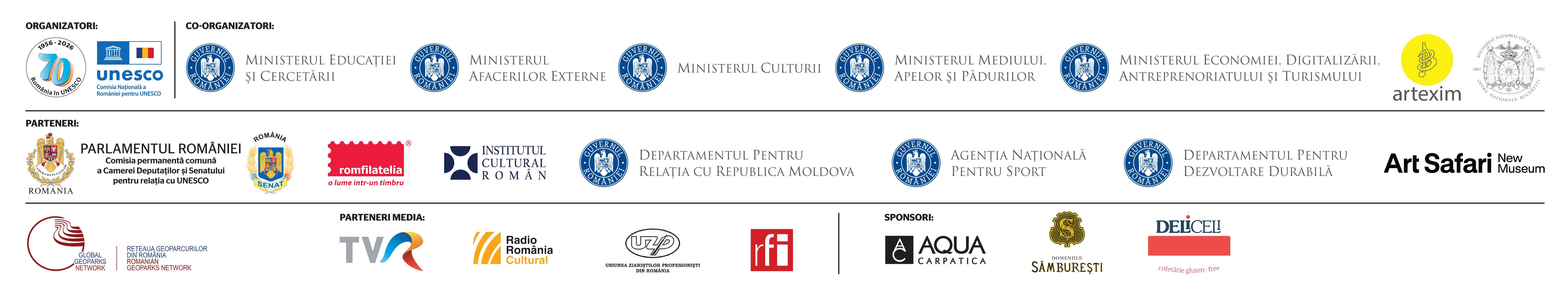 Partener UNESCO: Parteneri ai Programului “UNESCO 70 România – celebrăm trecutul clădind împreună viitorul”
